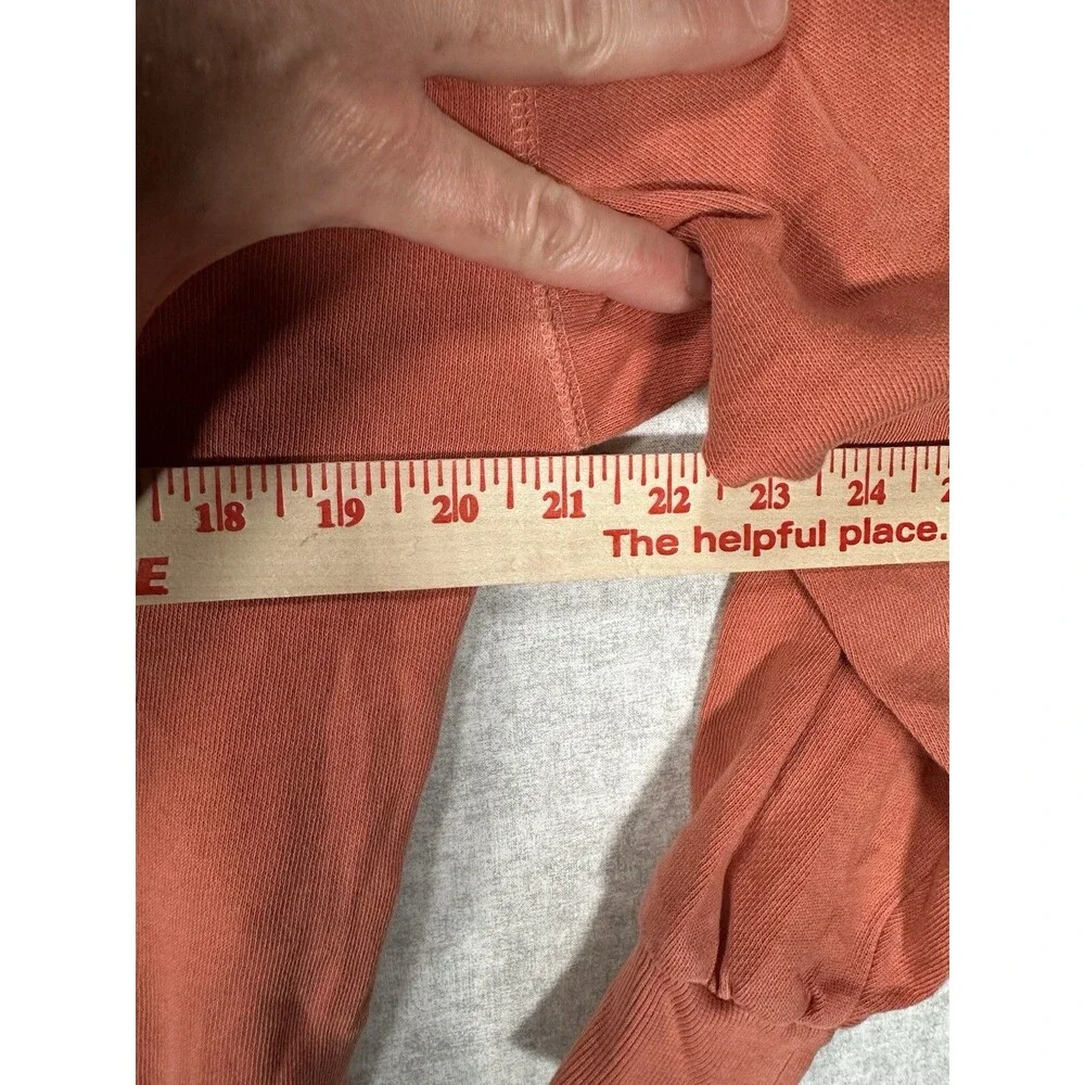 Old Navy French Terry Positive Vibes Loungewear Sweatshirt Orange Salmon Size XS - Picture 5 of 6